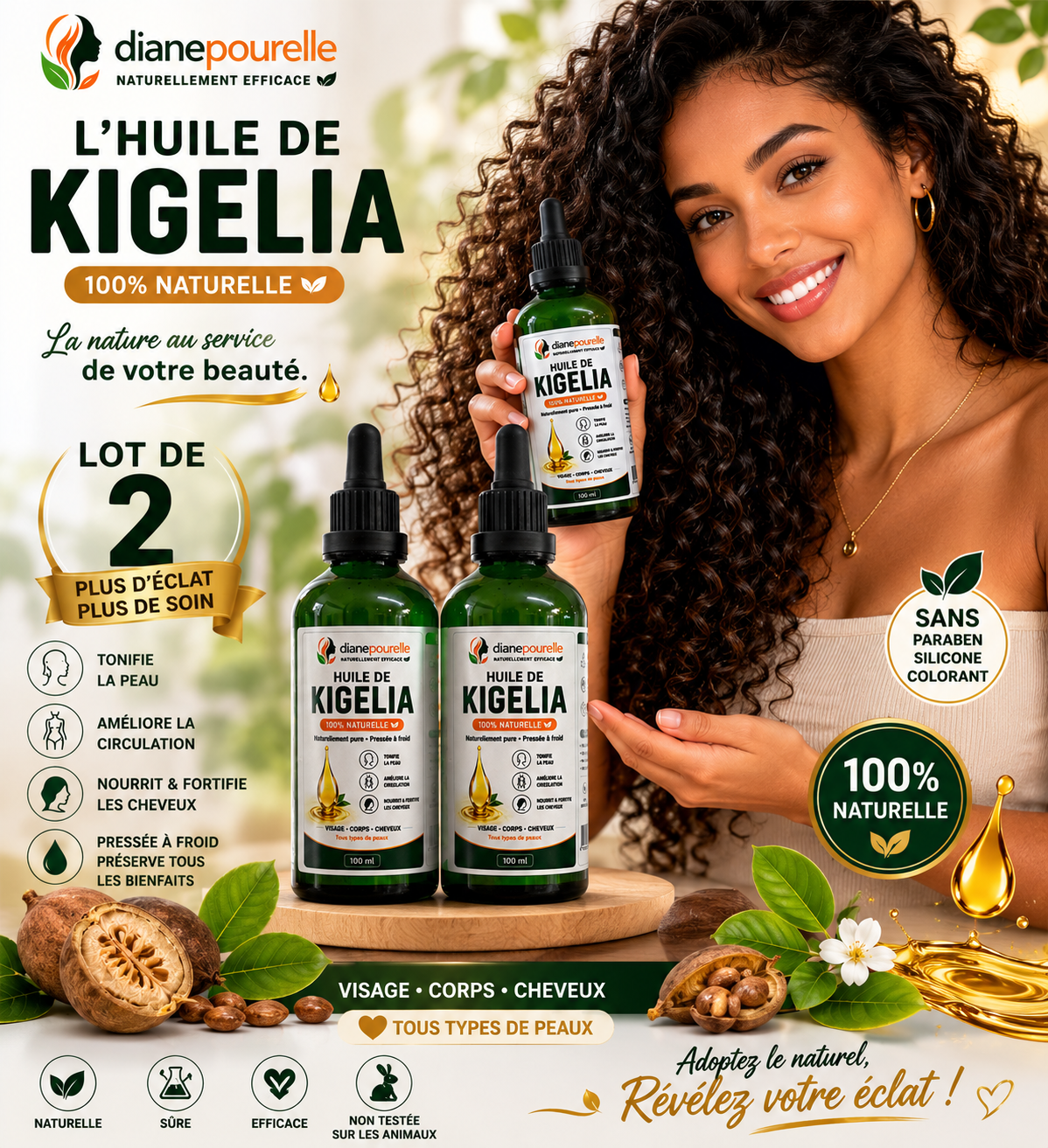 Huile de kigelia africana