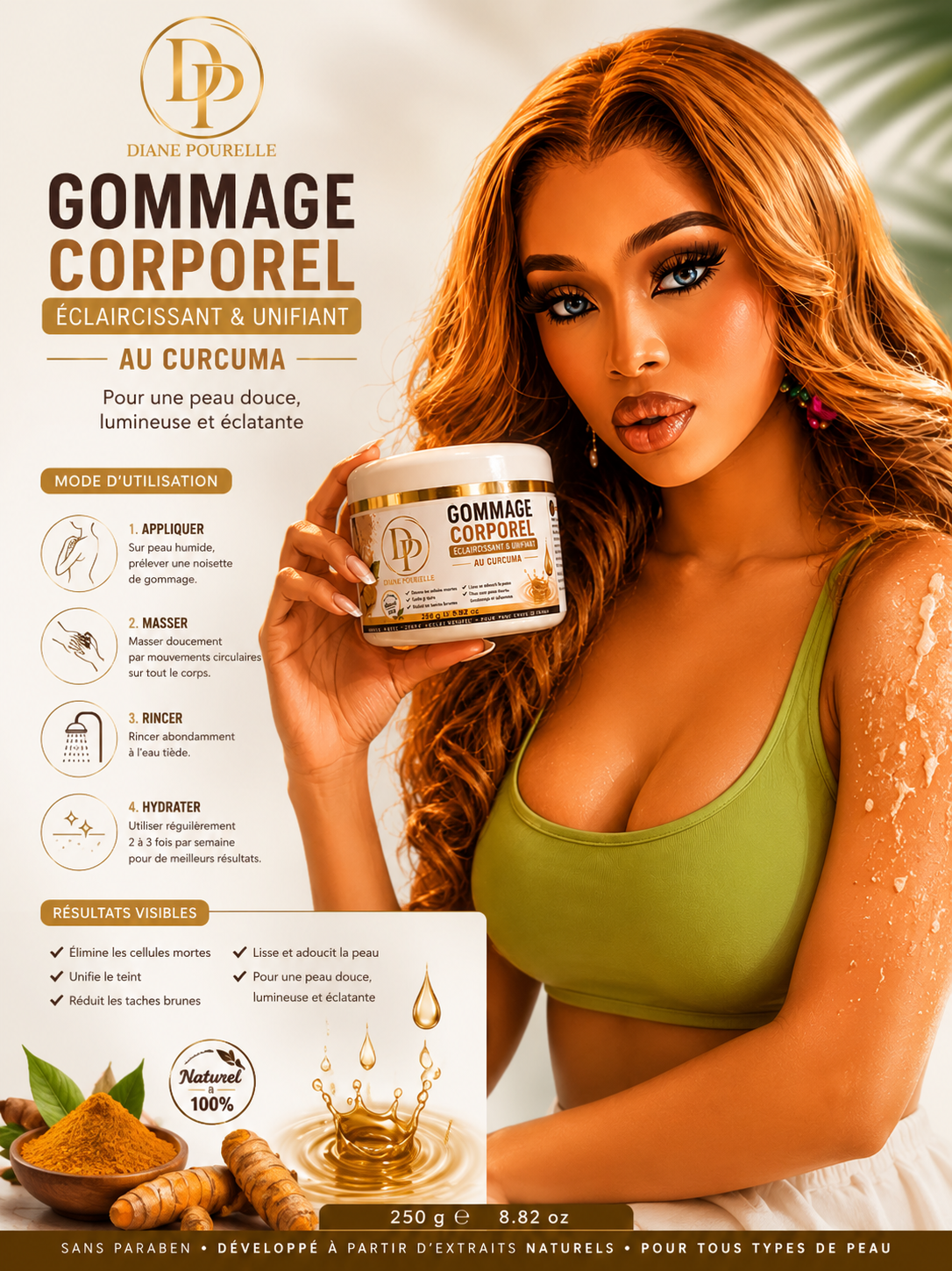 Gommage corporel super exfoliant éclaircissante unifiant